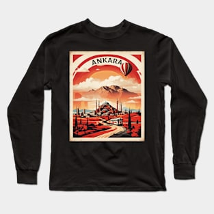 Ankara Turkey Vintage Retro Travel Tourism Long Sleeve T-Shirt